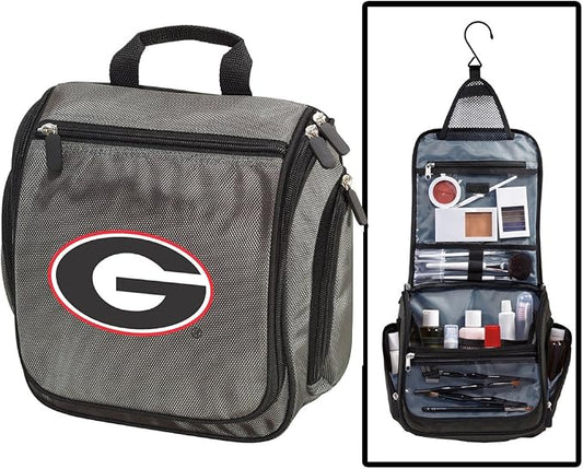 Broad Bay University of Georgia Toiletry Bags Or Hanging Georgia Bulldogs Travel Shaving Kits for Men (Gray) by BroadBayPersonalizedGifts