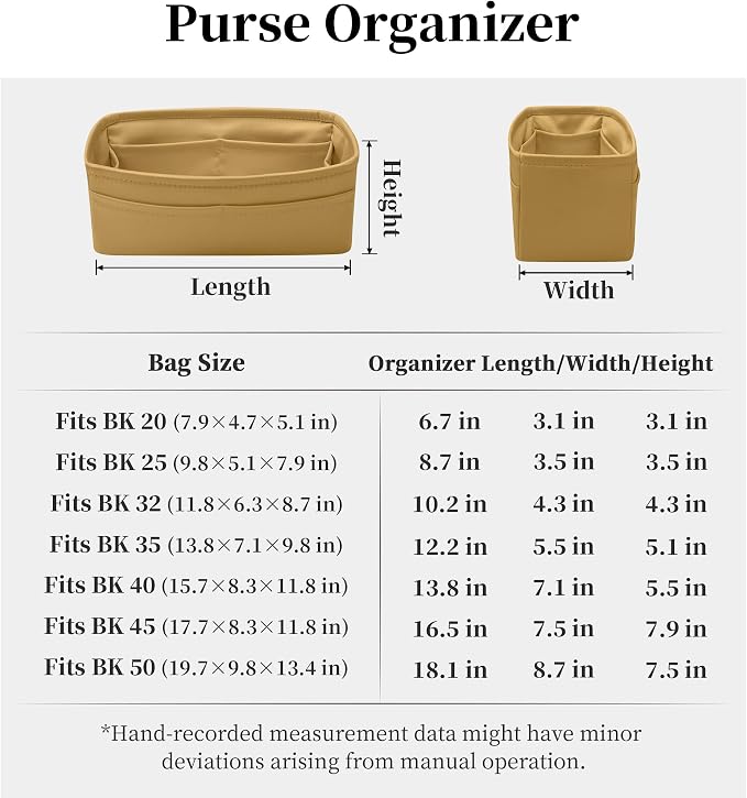 Satin Purse Organizer for Birkin 20, Biscuit | Custom Fit, Multiple Pockets, Lightweight Purse Essentials, Ideal for Travel, Shopping, and Daily Use - Image 8