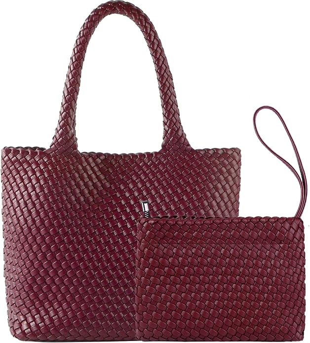 JINMANXUE Fashion Woven Bag Shopper Bag Travel Handbags and Purses Women Tote Bag Large Capacity Shoulder Bags by JINMANXUE