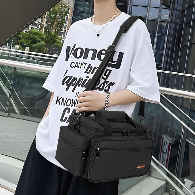 AKOZLIN Cable File Bag with Detachable Dividers for DJ Gear, Sound Instrument Accessories - Image 6