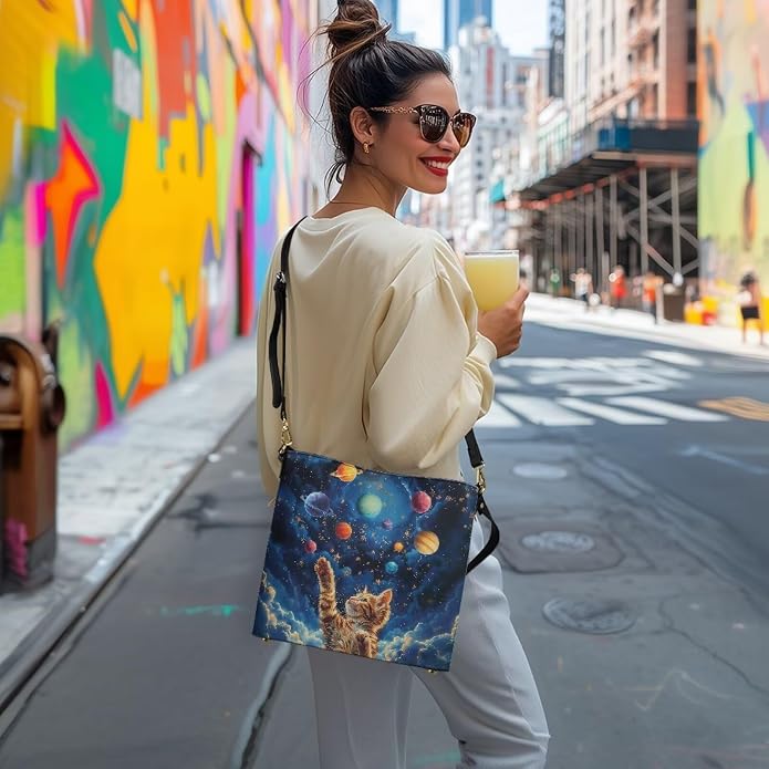 HUGS IDEA Boho Bags for Women Leather Handbag Shoulder Bucket Crossbody Purse - Image 2