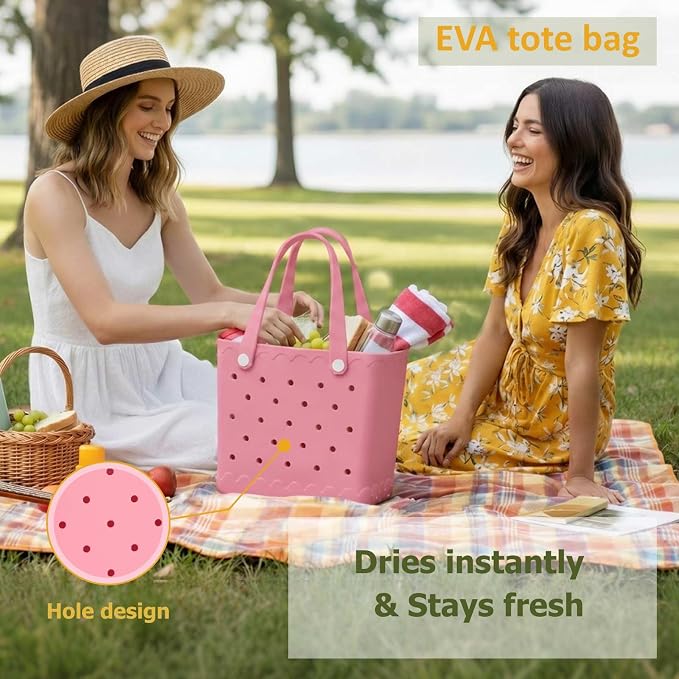 Rubber Beach Bag Waterproof Durable Large Tote Bag for Beach Sports Pool Swim Travel EVA Tote - Image 5