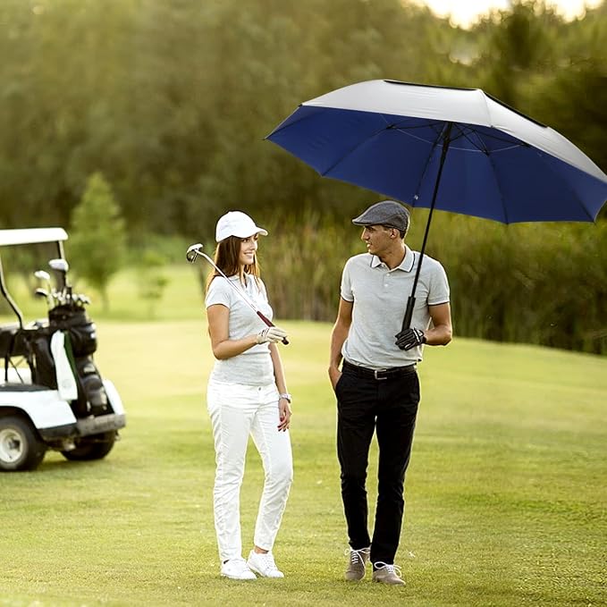 G4Free UV Golf Beach Umbrella 68”Auto Open Extra Large Sun Shade Umbrellas | Vented Windproof, Double Canopy, Oversize UPF 50+ UV Protection Sun Shade umbrella, Auto-Open, patio/fishing/golf umbrella - Image 8