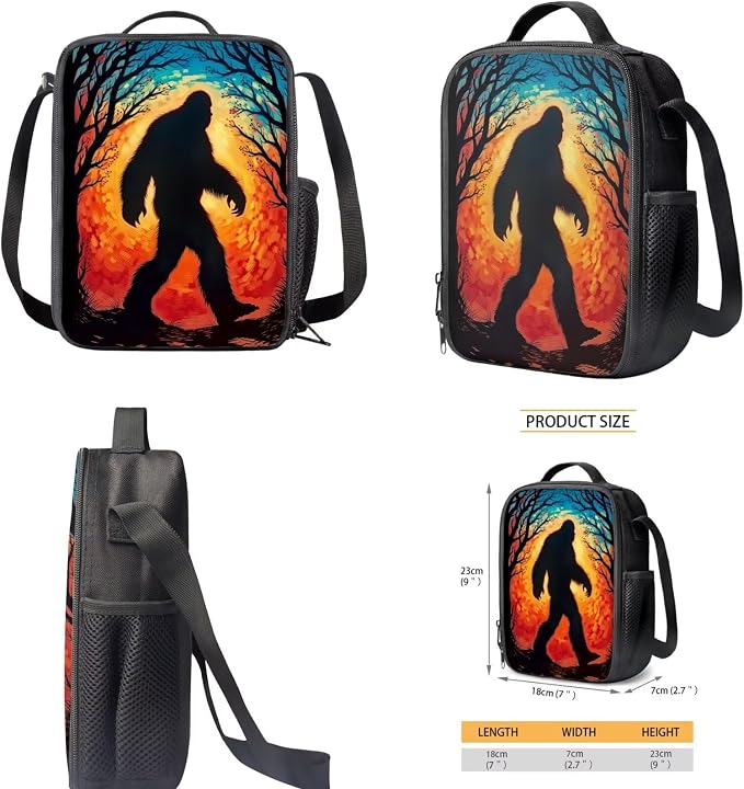 Bigfoot Backpack with Lunch Box Kids Boys 2nd Grade Elementary School Bookbag and Lunchbox Set Age 6-8-10 Starry Night Back Pack 17in 4PCS Preschool Book Bag - Image 5