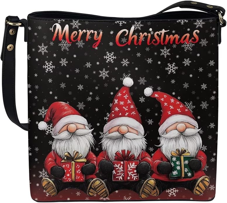 HUGS IDEA Boho Bags for Women Leather Handbag Shoulder Bucket Crossbody Purse by HUGSIDEA