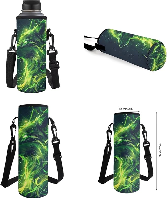 Green Wolf Kids Elementary School Backpacks For Boys with Lunch Box Soft Pencil Case Water Bottle Sleeve for Ages 6-10 4Pcs Set 17 Inch Large Capacity Lightweight Supplies School Gifts - Image 6