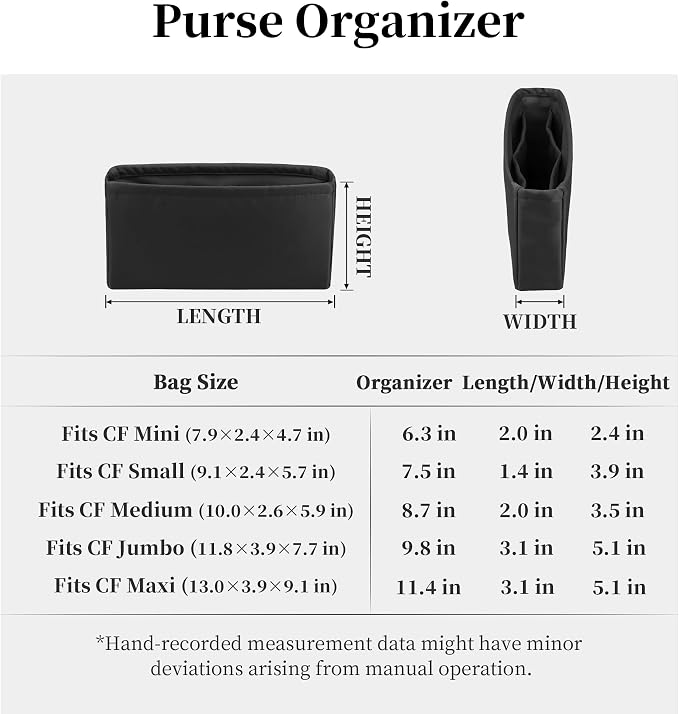 Purse Organizer Insert, Silky-Soft Lightweight Design, Multi-Pocket, Keeps Bag Organized & Protects Interior, Fits Chanel Classic Flap Maxi, Ideal for Travel & Daily Use(Black, CF Maxi) - Image 8
