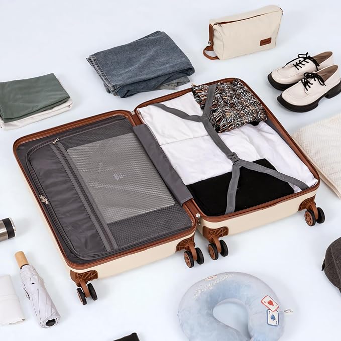 Cosbarn Carry On Luggage 22x14x9 Airline Approved, 20 Inch Carry on Suitcases with Wheels, ABS Lightweight Carry-on Luggage, Travel Suitcase Set with Wheels and TSA Lock - Image 7
