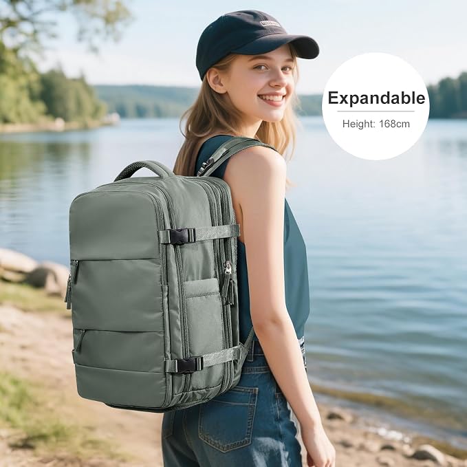 Extra Backpack For Traveling On Airplane Travel Backpack For Women Men Airline Approved Carry On Bags For Airplanes Gym Bag With Shoe Compartment Waterproof Laptop Backpack Camping Hiking Backpack - Image 8