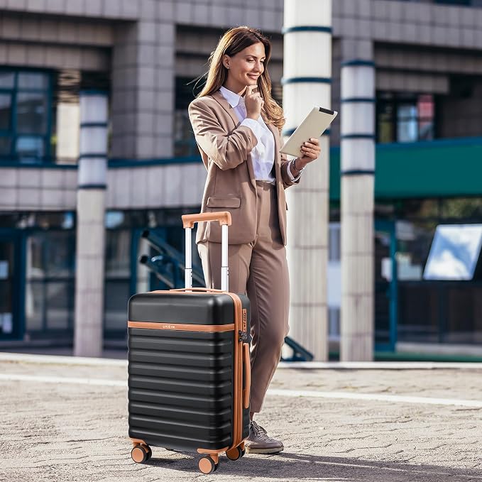 3 Piece Luggage Set, Durable ABS Hardshell Carry On Suitcase Set with Silent Spinner Wheels, YKK Zipper & TSA Lock, Lightweight Large Travel Checked Luggage,20/24/28 Inch - Image 9