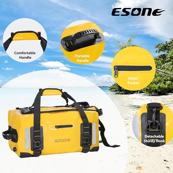 ESONE Dry Bags Waterproof Backpack for Men/Women Dry Bags for Kayaking Waterproof Backpack for Travel Dry Bag Backpack Waterproof Duffel Bag Applicable Boating Camping Paddle Board Surfing（40L） - Image 5