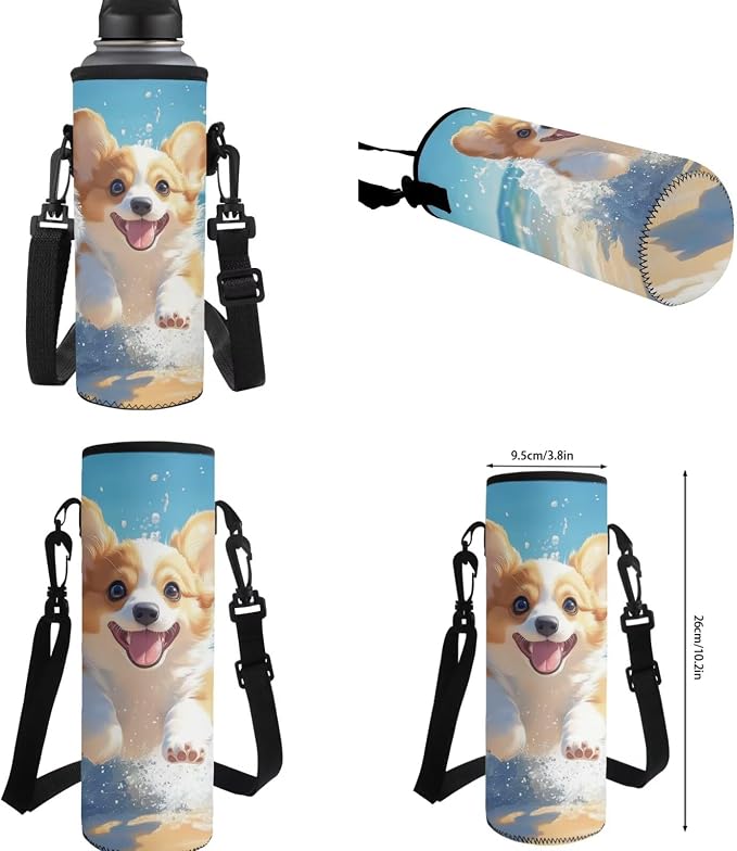 Funny Corgi Backpack with Lunch Box Kids Girls 6-8/5-7 Elementary School Bookbag 1st Grade 17in Book Bags Lunch Bag Pencil Case Water Bottle Holder Preschool/Kindergarten Back Pack 4PCS Set - Image 7