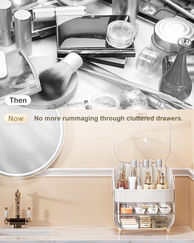 Anylady Makeup Organizer Countertop, Skincare Holder Bathroom Counter Organizer, Storage Box Cosmetic Display Cases, Teen Girl Gifts Make up Organizers for Vanity, Dresser - Image 7