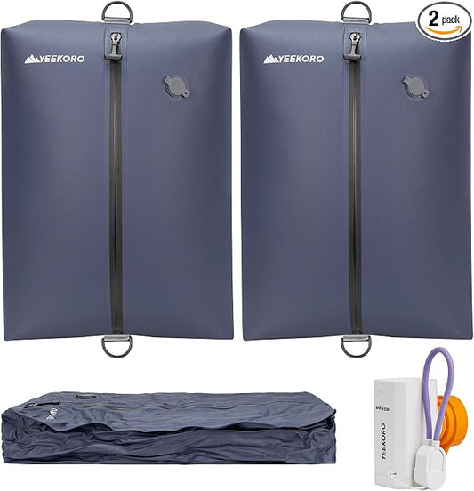 Upgraded Vacuum Bag for Travel, Professional IPX8 Waterproof Reusable Vacuum Compression Bags for Travel Suitcases, Durable Space Saver Bag by YEEKORO