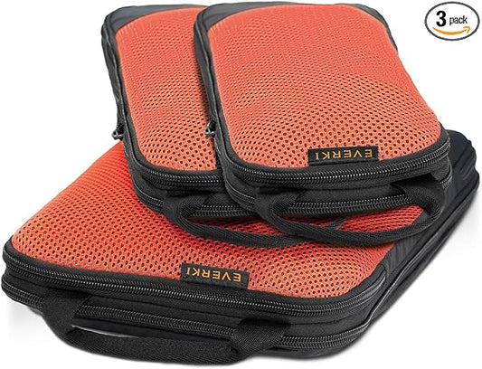 EVERKI Compression Packing Cubes – 18.2L Lightweight Compressible Mesh Packing Cubes for Travel, Durable & Compressed Travel Organizer for Luggage, Backpack & Suitcase, Premium Compression Bags, 3 Set by EVERKI-LaptopBagsforMobileProfessionals