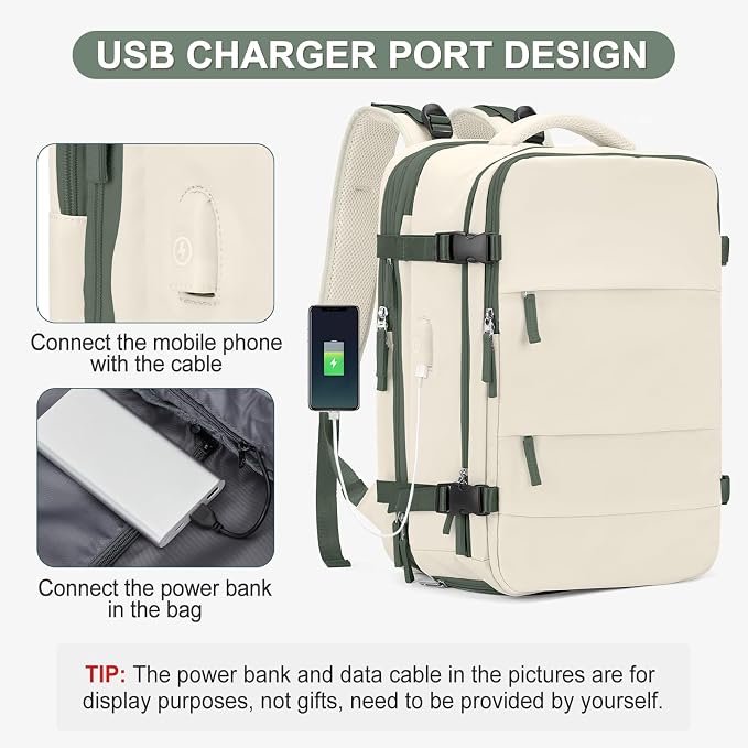 coofay Expandable Travel Backpack For Women Men Airline Approved Personal Item Backpack For Airlines Carry On Backpack Flight Approved Waterproof Backpack For Traveling On Airplane Travel Bag - Image 6