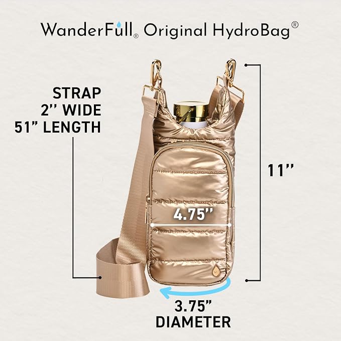 WanderFull Original HydroBag Crossbody Water Bottle Holder with Phone Pocket, Fits Water Bottles up to 32 oz - Image 7