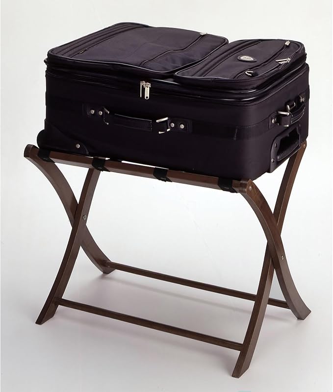 Winsome Scarlett Luggage Rack in Walnut, Sturdy Folding Suitcase and Bag Stand for Guest Room, Bedroom, Must Have Foldable Storage Essential for Guests, Small Businesses, Home - Image 5