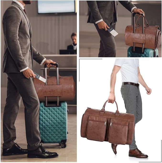seyfocnia Convertible Travel Garment Bag,Carry on Garment Duffel Bag for Men Women - 2 in 1 Hanging Suitcase Suit Business Travel Bag - Image 6