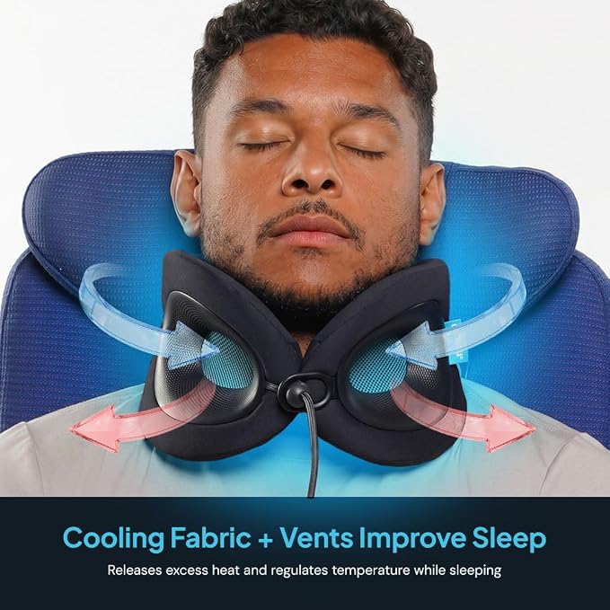 Cabeau Evolution X Deluxe - Best Travel Neck Pillow with Travel Bag (Light Gray/Purple) - Image 3