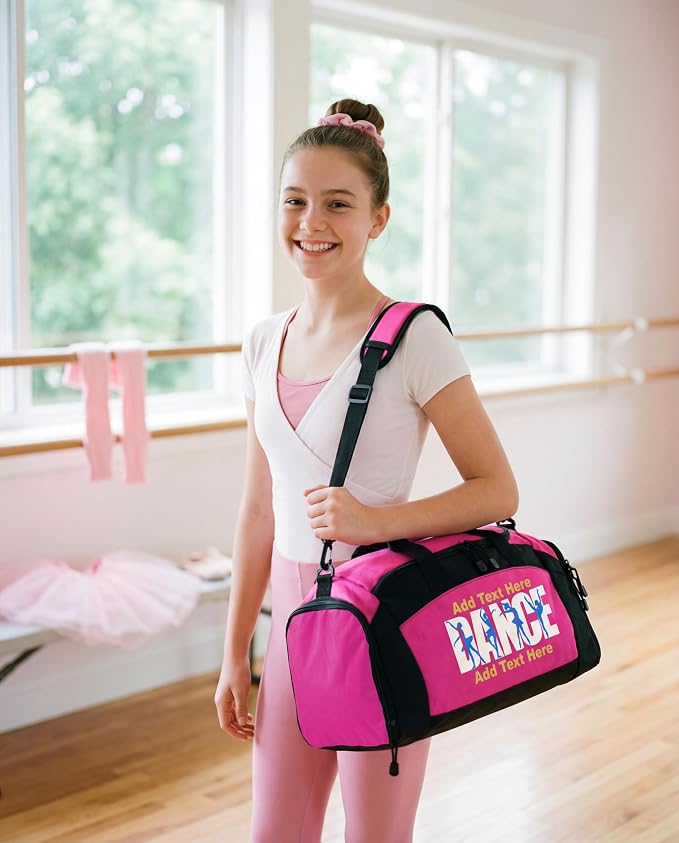 Personalized Dance Duffle Bag with Name – Custom Dancer Gym Bag for Girls, Competition Team Travel Bag, Ballet Recital Cheer & Studio Gear Bag - Image 7