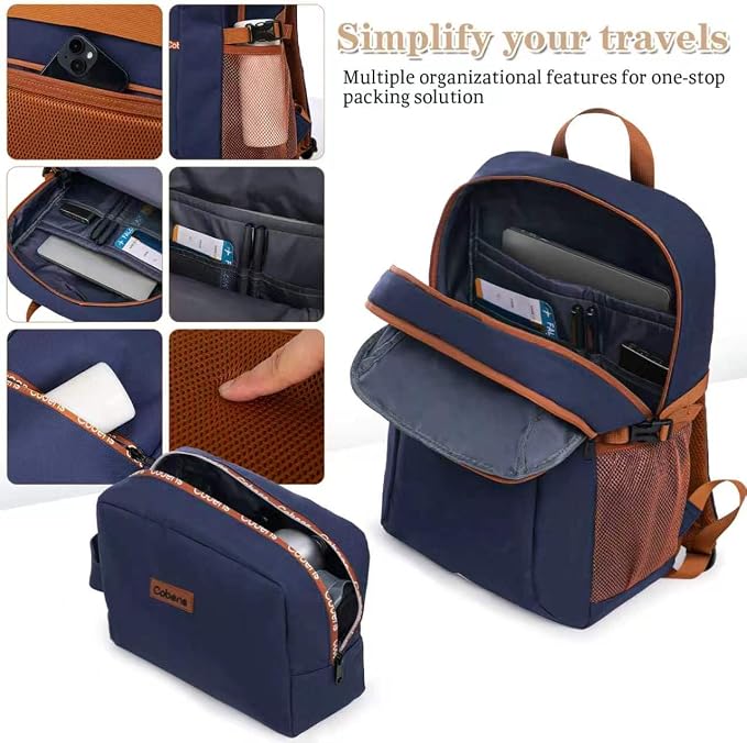 Carry on Luggage 22x14x9 Airline Approved, Suitcases with Wheels Hardshell, Lightweight Hardside Luggage Set with TSA Lock, 20Inch Blue Carry on Suitcase - Image 7