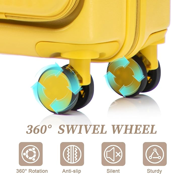 20/14 Inch Hardside Luggage, Durable Suitcase with Spinner Wheels - Image 5