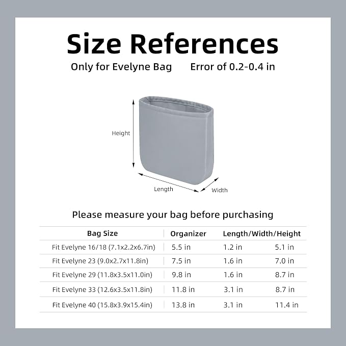 DGAZ Silk Purse Organizer Insert for Evelyne Bag(Bleu pale,TGM) | Soft and Lightweight,Perfect Fit,Multi-pocket Storage,Bag Protector,Luxury Bag Care,Handmade,for Smooth Bag Organizer - Image 6