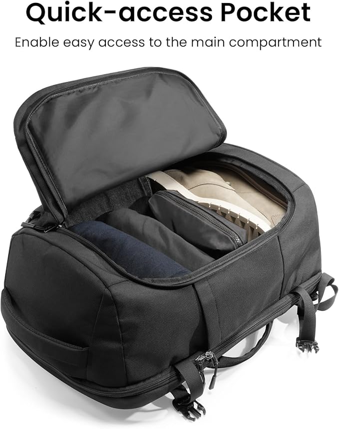 tomtoc 28/40L Travel Backpack, TSA Carry On/Personal Item Bag Flight Approved, Water-resistant Carry on Luggage, PFAS Free - Image 4