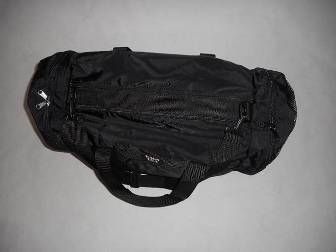 Duffle Bag Wet and Dry with One End Compartment Mesh, Front Pocket, Made In USA (Black) - Image 7