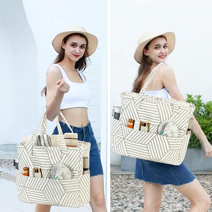 Bluboon Waterproof Beach Tote Pool Bags for Women Ladies Extra Large Carry On Bag With Wet Compartment for Weekender Travel - Image 7