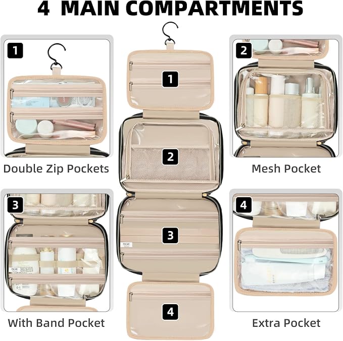 BAGAIL 10 Set Packing Cubes and Hanging Toiletry Bag - Image 6