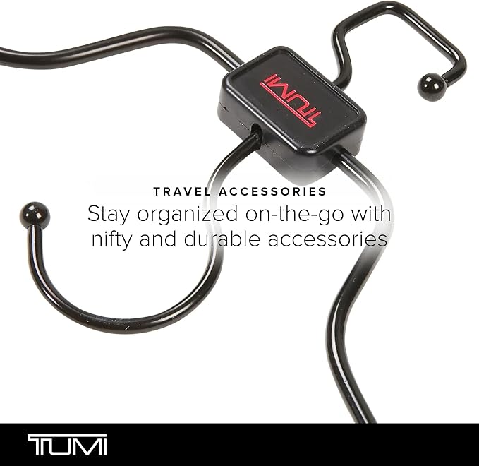 TUMI - 2-Piece Hangers Set - Travel Clothes Hanger for Suit, Coat & Trousers - Space Saving Garment Bag Hangers w/ Hooks - Black - Image 8