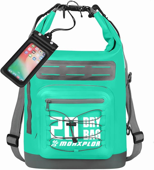 MORXPLOR Dry Bag Waterproof,5L/10L/20L/30L/40L/55L Roll Top Dry Bag Backpack with WaterProof Phone Case for Swim,Kayak by MORXPLOR