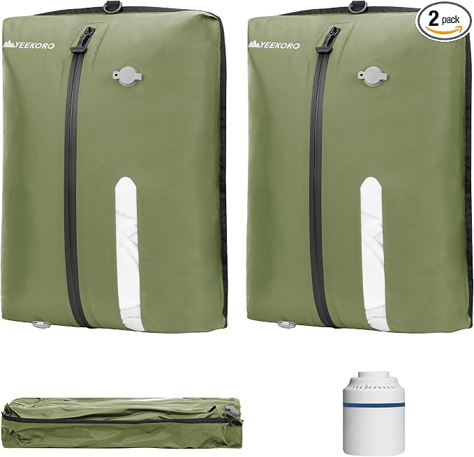 Upgraded Vacuum Bag for Travel, Professional IPX8 Waterproof Reusable Vacuum Compression Bags for Travel Suitcases, Durable Space Saver Bag by YEEKORO