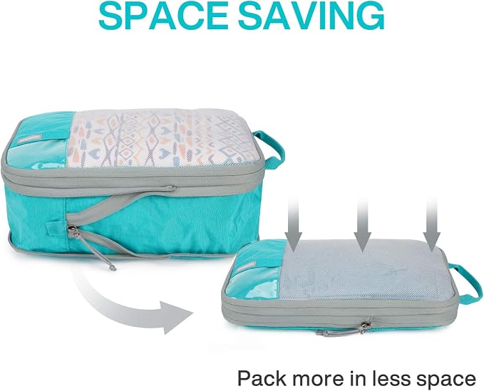 BAGSMART 6 Set /4 Set/2 Set Compression Packing Cubes for Travel, Lightweight Luggage Organizer Bags, Durable Space Saver Bags Travel Essentials - Image 4