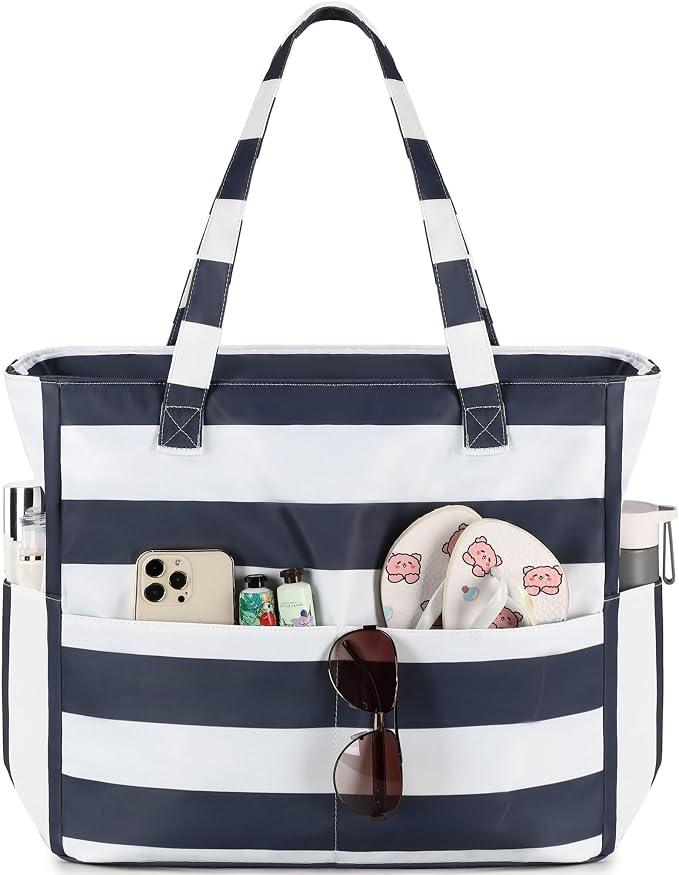 Bluboon Waterproof Beach Tote Pool Bags for Women Ladies Extra Large Carry On Bag With Wet Compartment for Weekender Travel - Image 9