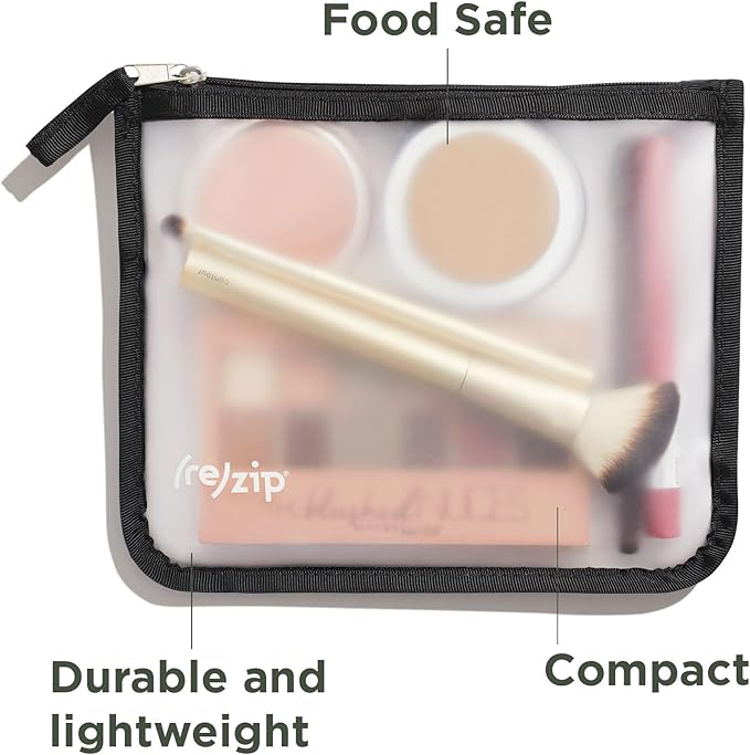 (re)zip Zippered Travel Organization Kit | 9-Piece Set Including Zippered Gallon, Medium, & Small Bags, and Carbiner Clip-On Bags | Compact & Lightweight for Snacks, Documents, Toiletries, & More