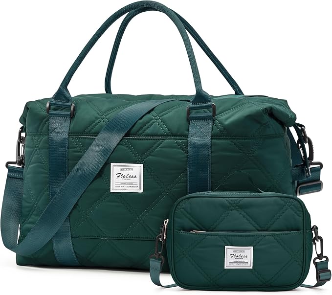 Travel Duffel Bag, Carry On Overnight Weekender Bags for Women | Travel Bag with Wet Pocket & Trolley Sleeve, For Spirit Airlines 18x14x8 Personal Item Bag by HYC00