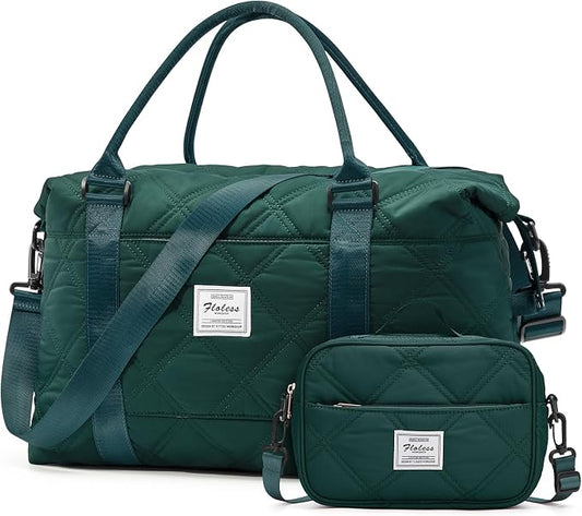Travel Duffel Bag, Carry On Overnight Weekender Bags for Women | Travel Bag with Wet Pocket & Trolley Sleeve, For Spirit Airlines 18x14x8 Personal Item Bag by HYC00