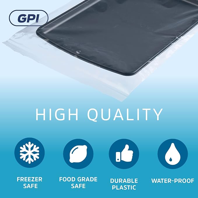 13" x 18" Heavy-duty 2.5 Gallon Zip Bags - 500 Count - Clear Plastic Reclosable Zipper Baggies, 4 Mil Freezer Storage Poly Bags, for Packaging Food, Clothing, Tools & Sharp Objects. - Image 4