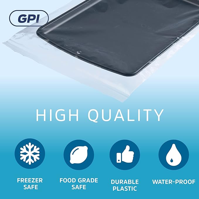 10" x 13" Heavy-Duty Zip Bags - 200 Count - Clear Plastic Reclosable Zipper Baggies, 4 Mil Thick Freezer Storage Poly Bags for Packaging Food, Clothing, Tools & Sharp Objects. - Image 4