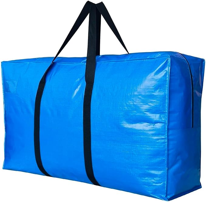 60 Gallon Extra Large Storage Bags, Jumbo Moving Storage Bags Heavy Duty, Foldable Big Blue XL Duffle Bag for Travel,Christmas Tree Bag by YiKitHom