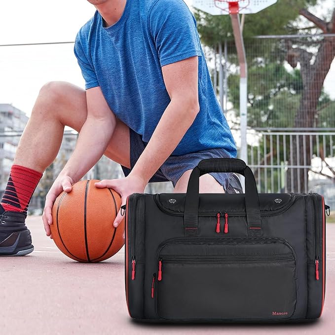 Mancro Padded Sneaker Bag, Sneakerhead Gifts, Shoe Travel Bags Fit 4 Pairs | Come with Insulated Pocket and Shoulder Strap, Multi-functional Sports Gym Duffle for Basketball, Shoes, Cloth - Image 8