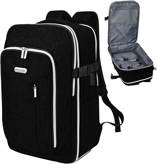 Personal Item Travel Carry On Luggage Backpack for Women Men Flight Approved Casual Weekender Laptop Bag for College Business Outdoors Hiking Water Resistant Lightweight Daypack with USB Charging Port by HXLGMD