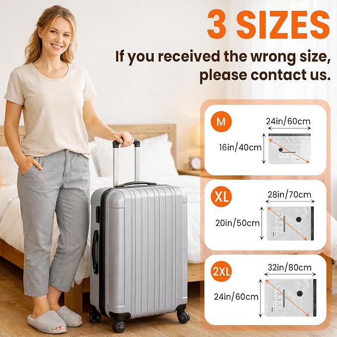 Vacuum Storage Bags for Travel, 12 Pack Vacuum Seal Bags for Clothing With Cordless Electric Pump, Space Saver Bags for Luggage, Clothes, Ideal for Home, Seasonal Storage - Image 4