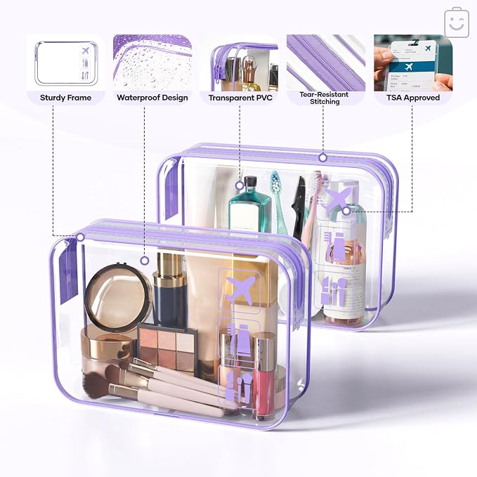 Veken 11 Set Compression Packing Cubes for Travel Essentials,Compressible Expandable Luggage Suitcase Organizer Bags with Garment Bag,Space Saver Bags with Over 1000 pcs of Mesh Holes(Light Purple) - Image 4