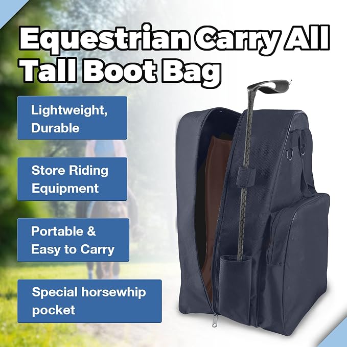 Harrison Howard Equestrian Pack Equipment Multi-Functional Carry Bag for Boots Helmet Horsewhip Horse Riding Pack Equipment - Image 2