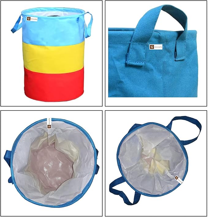 Non Woven Laundry Bag 45 L Durable And Collapsible Laundry Storage Bag With Handles Clothes&Toys Storage Foldable Laundry Bag For Dirty Clothes Combo Pack Of 3 Pc (Multicolor, Maroon&Grey) - Image 4