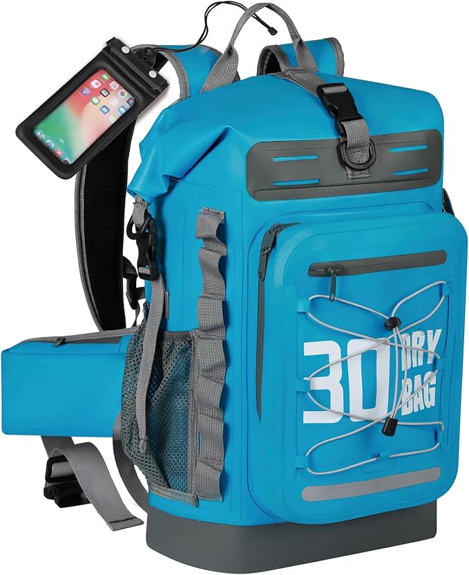 MORXPLOR Dry Bag Waterproof,5L/10L/20L/30L/40L/55L Roll Top Dry Bag Backpack with WaterProof Phone Case for Swim,Kayak by MORXPLOR